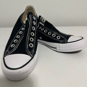 Chuck Taylor All Star Slip On, Size:women 6.5, Color:  Black/White/Black, New
